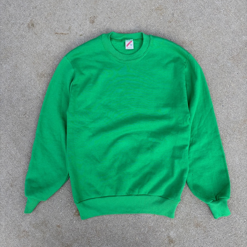 Vintage Jerzees Made in USA Green Crewneck Sweater